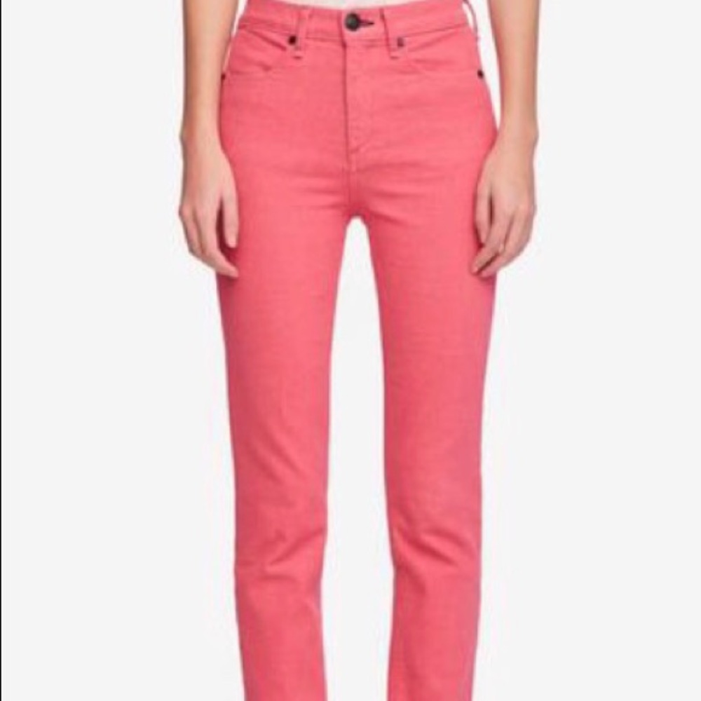 Rag & Bone Ankle Cigarette - hot pink denim